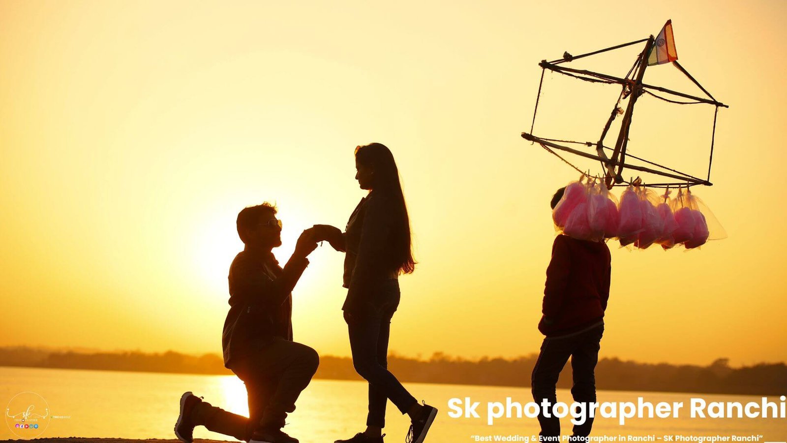 “Pre Wedding Proposal at Sunset – Top Pre Wedding Photographer in Ranchi | SK Photographer Ranchi”